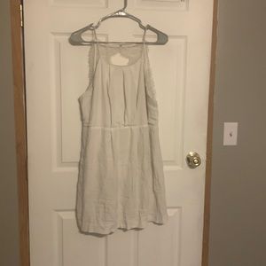 White, semi-formal dress, size Large.